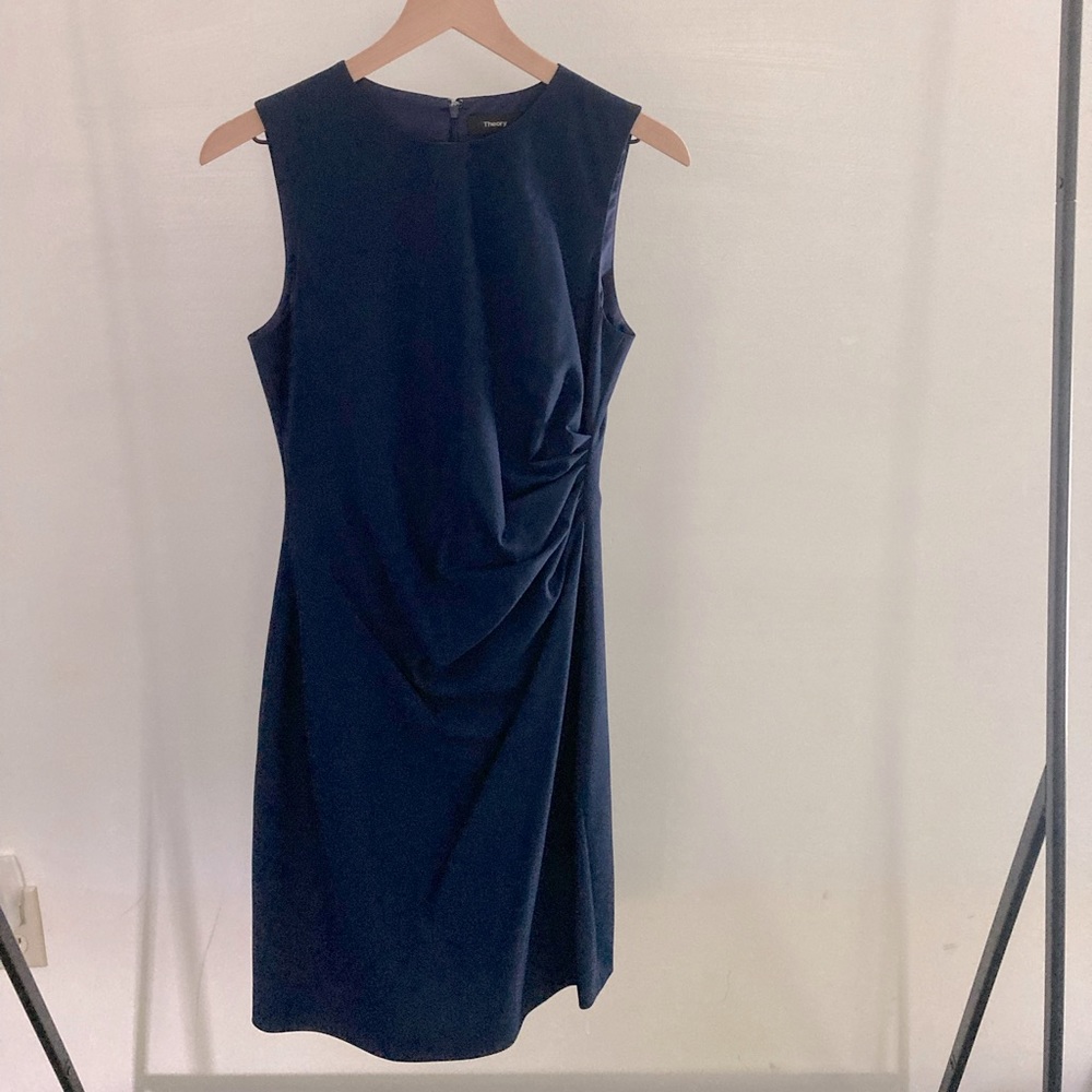 Theory Jorianna navy sleeveless dress